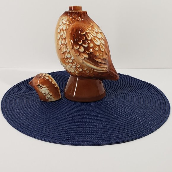 Vintage Empty 1968 Old Mr. Boston Bob White Quail Decanter Liquor Bottle 10” H - Picture 7 of 9